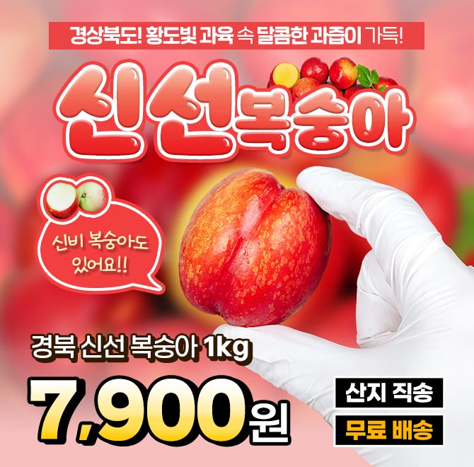 단 1시간 동안 진행되는 캐시딜  타임특가에서 경북 햇 신선/신비 복숭아를 역대급 할인으로 OOOO원+무료배송에 딱...